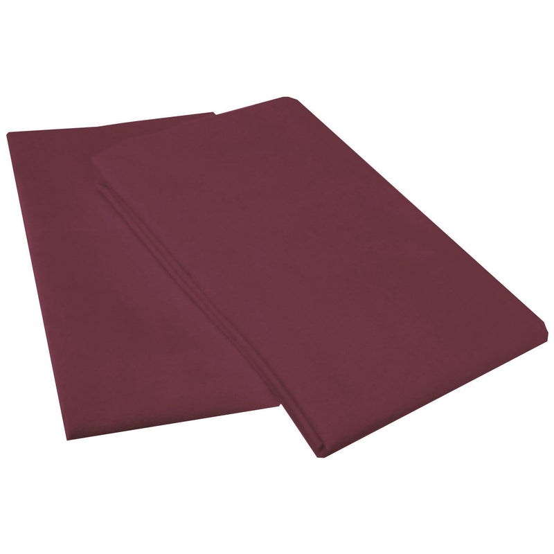 AUCOCU Extra Soft Jersey Knit Pillow Cases, Standard Size with Hidden Zipper, Soft Than Cotton, Pack of 2, Wine - Image 2